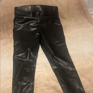 LOFT Black Faux Leather Pants